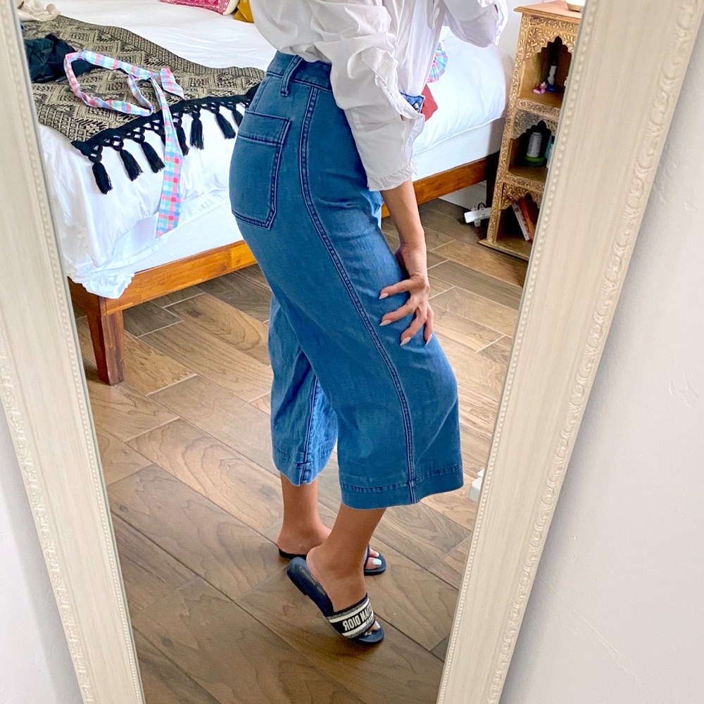 Madewell wide leg Capri pants